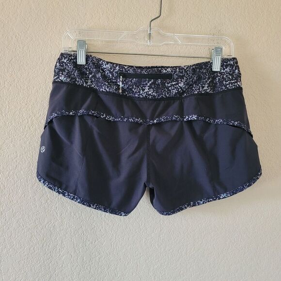 Lululemon Run Speed Shorts 6 Stretchy Lined Black Rocky Sand Dune Toothpaste - Picture 10 of 10